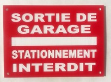 panneau "SORTIE DE GARAGE