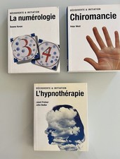 Lot 3 livres- Numerologie, Chiromancie, Hypnose,sciences humaines alternatives