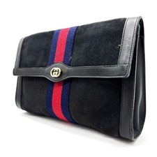 Pochette GUCCI en daim noir