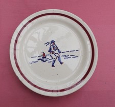 PLAT plat rond  DINETTE décor BRETON BORD DE MER jouet ancien poupée  HBCM 