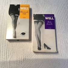 Lot 2 Paires De Bas Auto-fixants WELL Lin Et Pêche Taille 1 Neufs