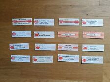 LOT 32 ÉTIQUETTES JUKEBOX ARTISTES FRANCAIS ETAT VARIABLE