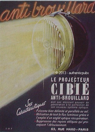 Publicite cibie projecteur - cibie,