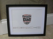 VOITURE PORSCHE LUXE image d'art mot personnalisé CADRE ET MONTURE BOÎTE