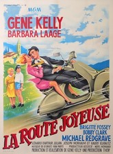 GENE KELLY LA ROUTE JOYEUSE( THE HAPPY ROAD ) with VESPA ACMA 