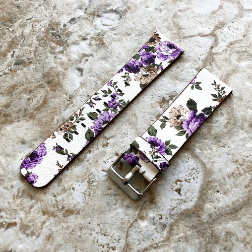 Violet floral cuir - floral,