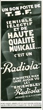 Publicité ancienne TSF