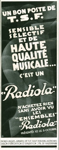 Publicité ancienne tsf - publicité,