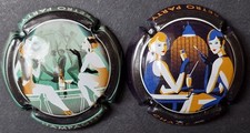 Lot 2 CAPSULES générique RETRO PARTY - PLAQUE DE MUSELET CHAMPAGNE