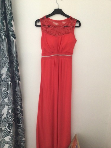 Robe longue été corail pour