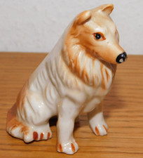 vintage STATUETTE STATUE en ceramique CHIEN Berger des Shetland COLLEY