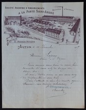 Facture AUTUN 1907 Meuble