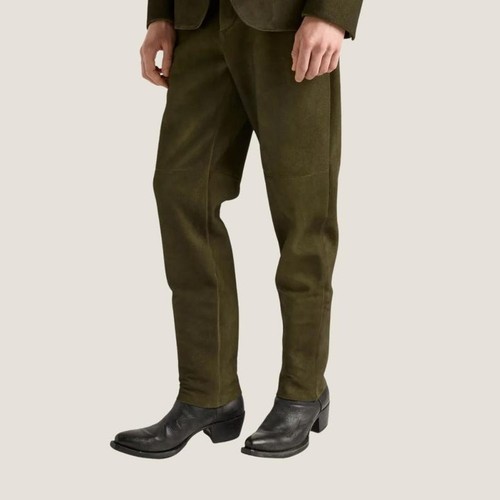 Pantalon homme cuir suédé - pantalon,