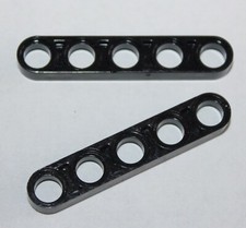 2 x Lego Technic Black Beam 5 x 0.5 ref 32017/set 8466 8455 8479 8419 8674 8453