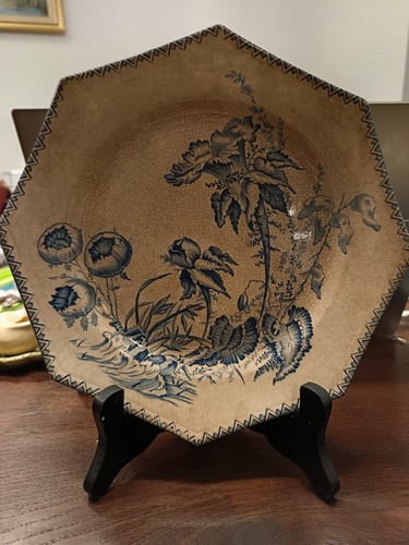 Assiette plate octogonale - assiette,
