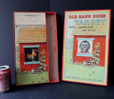 Parker Bros Jeu Cible Old Barn Door Target 39x23Cm Tres Bon Etat +Boite 1920 USA