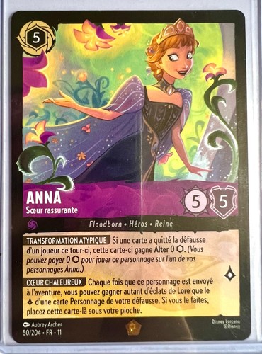 Carte lorcana anna soeur - anna,