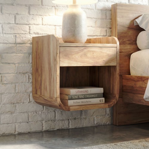 Table chevet 35x33cm bois - 35x33cm,