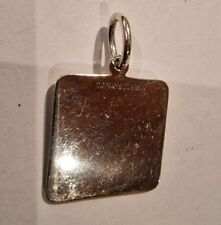 Tiffany & Co. Square tag plain charm or pendant. 925 Sterling silver.