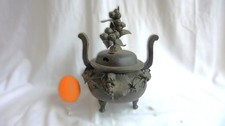 Chine, Japon . Ancien Brule Parfum, Encensoir en bronze