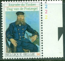 Belgium   1990   Stamp Day  Painter Van Gogh   14Fr    MNH