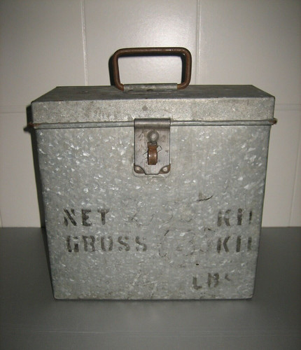 Ancienne boite caisse zinc - boite,