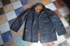 Veste Cuir No Corbusier Jacket Drap de Laine Ecossais Taille 44