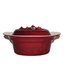 Terrine vintage APPOLIA en céramique rouge