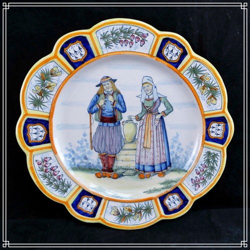 Assiette polychrome faience - polychrome, en
