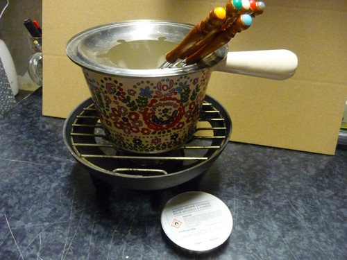 Service fondue fleurs le - a,