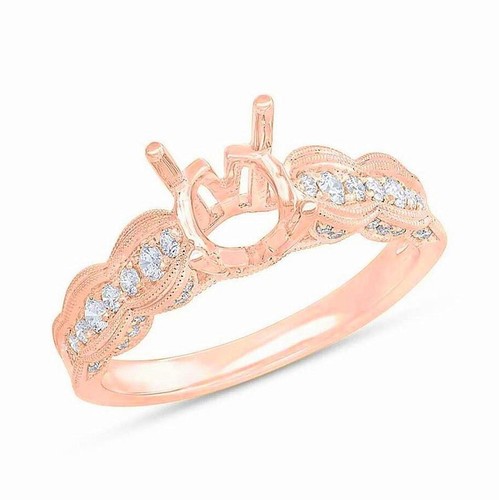 14k rose diamant semi - 14k,