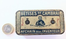 MINI Boîte publicitaire en métal  "Bêtises de Cambrai", France,   L 8 cm x 4 cm