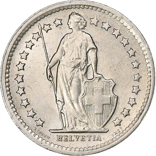 Suisse franc helvetia - 1/2, franc,