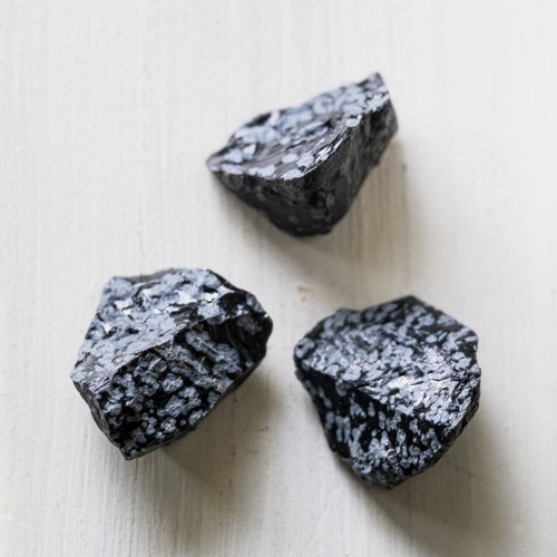 Lot obsidienne flocon de - obsidienne,