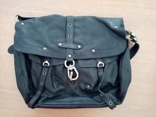 SAC A MAIN BESACE INFORMATIQUE BANDOUILIERE LANCASTER CUIR NOIR NEUVE bag