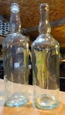 2 Anciennes Bouteilles Vin Verre ancien transparent 100Cl