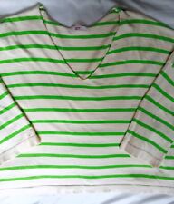 Pull marinière vert / blanc IZZY Taille XL