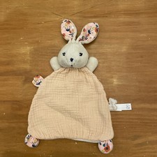 Doudou lapin plat KALOO rose