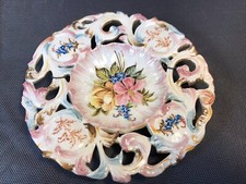 Ancienne petite assiette de décoration murale faience Antonibon 19ème Italie