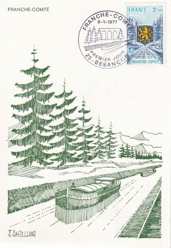 Carte postale 1er jour timbre - carte,