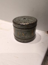 Ancienne boite à fil publicitaire en  tôle M.F.A. Paris LV, cotons a broder