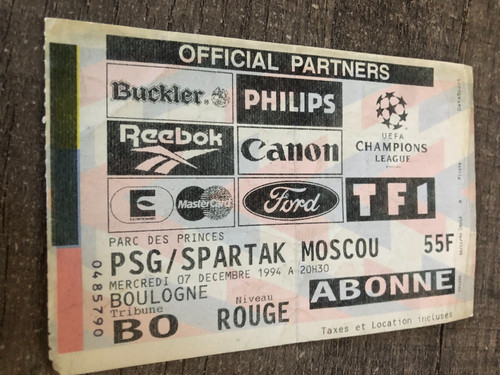 Ticket psg v spartak - ticket,