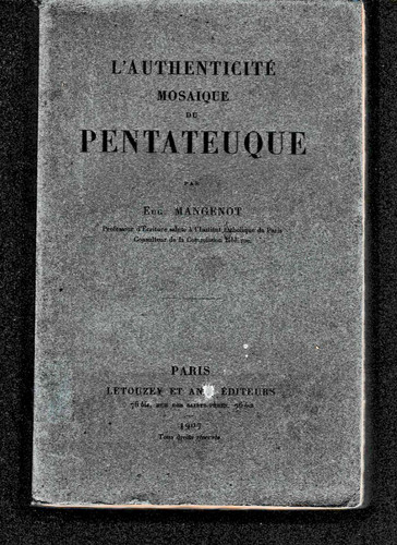 Mangenot l authenticite - mangenot, l'authenticite