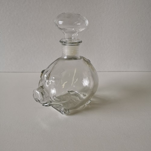 Ancien flacon zoomorphe cochon - zoomorphe,
