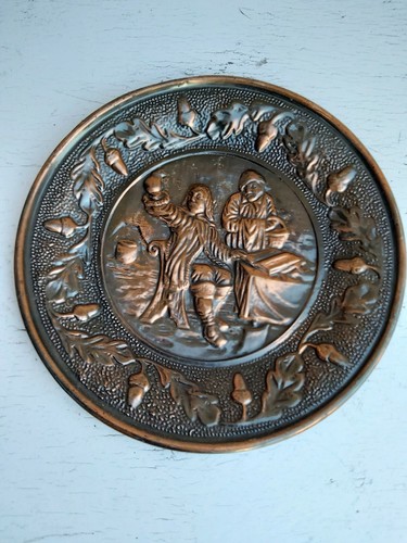 Assiette décorative cuivre - assiette,