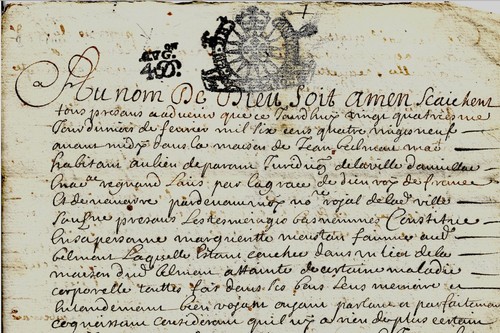 1686 testament auvillar - testament, à