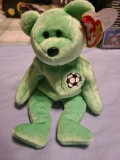 Ty Beanie Baby Kicks the Soccer Bear Push Toy