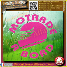 sticker autocollant MOTARDE A BORD casque moto sportive motard à bord decal