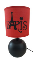 lampe de chevet  noir et rouge