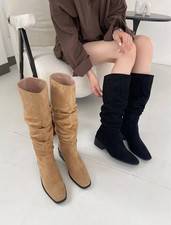 Bottes Marron Noir En Daim À